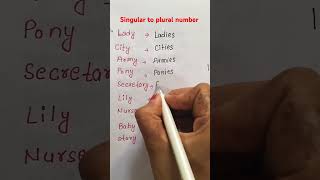 singular to plural number basic english grammarenglish singulartoplural mentoravika shorts [upl. by Nnazus]