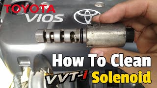 How To Clean vvt Solenoid  TOYOTA VIOS VVT Solenoid Checking DiY Tips [upl. by Eenyaj]