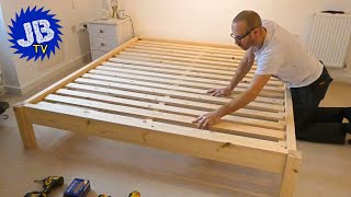 How to make your own wooden bed frame  Super King Size  DIY [upl. by Rramahs]