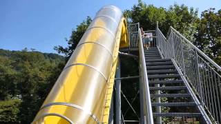 Albgaubad Freibad Ettlingen  Speedrutsche FreefallRutsche Onride [upl. by Puduns]