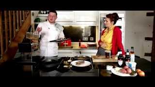 Debra Stephenson amp Chef John Traynor cook Worthigntons steak amp chips recipe for Red Tractor Week [upl. by Berkeley]