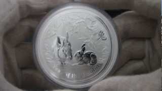 HD 2011 Year of the Rabbit  5 oz Silver Coin  Perth Mint [upl. by Hemminger]