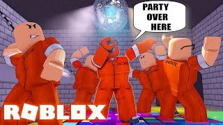 THROWING A PRISON PARTY IN ROBLOX JAILBREAK Jailbreak Party Update [upl. by Anawk]