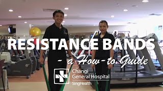 How to exercise with a resistance band  SingHealth Healthy Living Series [upl. by Eixid]