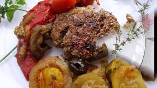 Recette de steaks de viande hachée  ratatouille cuisson à la plancha [upl. by Reffinnej]