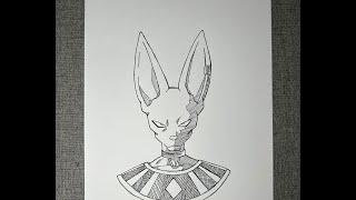 How to Draw Beerus l Easy Anime drawing l Step by step drawing [upl. by Nyleikcaj]