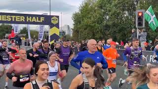 Manchester Half Marathon Bronze Wave Start 13 October 2024 an amazing sight… [upl. by Aisined]