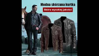 Skórzana kurtka męska Klasyczna moda łatwy do radzenia sobie na różne okazje [upl. by Neveda291]