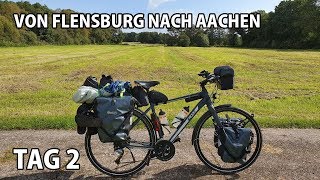 1000km Radreise von Flensburg nach Aachen  Tag 2 DRoute 7  Pilgerroute  2019 [upl. by Paulette]