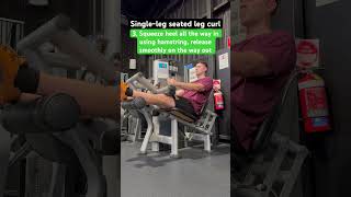 Singleleg seated leg curl  Movement technique video [upl. by Mighell]