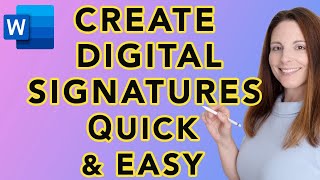 How to Create Digital Signatures in Word – Quick and Easy Tutorial – Transparent Background [upl. by Maison]