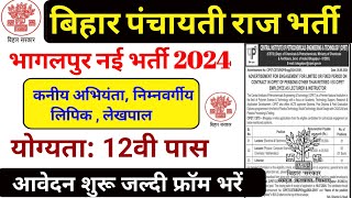 Bihar Panchayati Raj New Vacancy 2024  बिहार जिला लेखपाल भर्ती 2024  Online Apply [upl. by Haney]