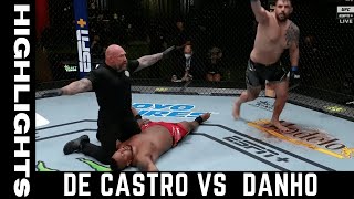 Jarjis Danho vs Yorgan De Castro fight brutal KO UFC [upl. by Husch]