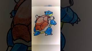 Blastoise Drawing 💧💧 pokemon drawing shortsfeed blastoise [upl. by Norred]