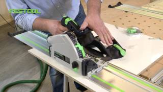 Splintervrij zagen met de invalcirkelzaag TS 55 en het antisplinterblokje  Festool Quick Guide [upl. by Burkhart773]