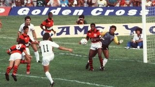 Flamengo 4 x 1 Fluminense 1986  3 gols de Zico [upl. by Nanah]