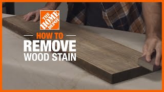 How to Remove Wood Stain  Simple Wood Projects  The Home Depot [upl. by Anohsal]