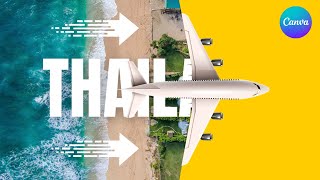 Travel Intro Animation using Text Reveal Effect in Canva [upl. by Haleehs85]