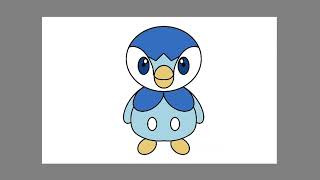 ポッチャマのえかきうた Pokemon Piplup [upl. by Benil713]