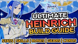 HEINRICH DPS BUILD GUIDE FOR PVE  Stats Skills Runes Gears Cards and MORE [upl. by Bang]