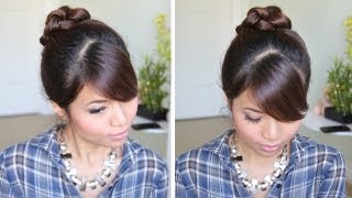 Knotted Hair Bun Updo Hairstyle for Long Hair Tutorial [upl. by Traggat123]