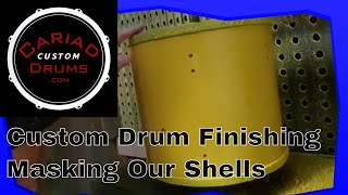 Custom Drums Masking shells before spraying [upl. by Austreng411]