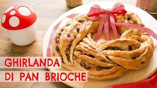 Ghirlanda di Pan Brioche con Uvetta e Cannella  Ricetta Dolce  55Winston55 [upl. by Retsevlys]