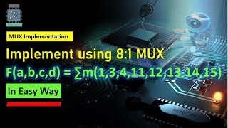 Implement given Boolean Function using mux  Boolean function using 81 MUX [upl. by Ivets75]