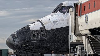 STS128 Space Shuttle Discovery landing and turnaround at NASA AFRC  Dryden Flight Research Center [upl. by Annodal]