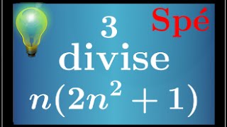 arithmétique  spé maths  Montrer que 3 divise n2n²1  ULTRA CLASSIQUE [upl. by Nial]