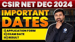 CSIR NET Dec 2024  CSIR NET Application Form amp Other Important Dates  CSIR NET Mathematics  IFAS [upl. by Nodlehs19]