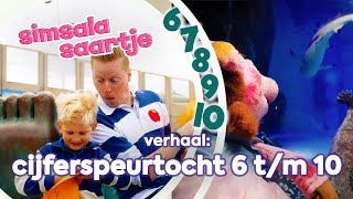 CIJFERSPEURTOCHT 6 tm 10 🖌️🔢🍎  SIMSALA SAARTJE 🐽  Educatieve kleutertelevisie  Schrijfvolgorde [upl. by Eigroeg]