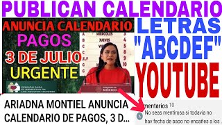 YA HAY FECHAS 456 JUNIO INICIA AVISO ADULTO MAYOR 65 66 67 68 Noticias PAGOS PENSIÓN CALENDARIO [upl. by Peale]