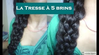 Comment faire une tresse 5 brins [upl. by Panta]