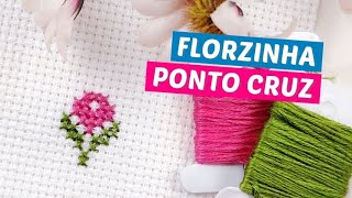 🌷Florzinha delicada em ponto cruz MUITO FÁCIL  Wagner Reis [upl. by Saxen]