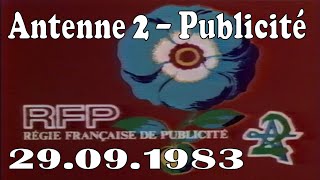 Antenne 2  Publicité  29091983  VHSRIP [upl. by Kaasi285]