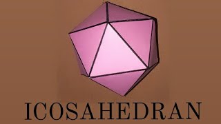 How to make Icosahedron solid platonic solid 5 platonic solids Icosahedron model  3d Shapes [upl. by Cohberg]