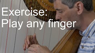 A fundamental finger exercise on the harp  Harp Tuesday ep 254 [upl. by Aneba299]