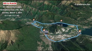 26° Mezza Due Laghi 2024 vola sul percorso 3D della mezzamaratona [upl. by Oconnor474]