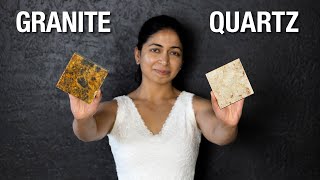 Granite vs Quartz Countertops  Everything you need to know [upl. by Dustman957]