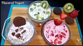 Flavored Yogurt strawberryyogurt Yogurt flavoredyogurtrecipe [upl. by Faustus]