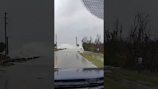 Sanibel Island passing house already under water sanibelisland hurricanehelene stormsurge [upl. by Nylauqcaj]