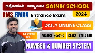 Maths For Navodaya  Sainik School  RMS Entrance Exams  Navodaya Maths Kannada Classes  Part  II [upl. by Dygal]