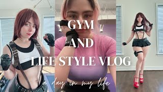 Gym and life style vlog 🤗 also sneak peak at Tifa Cosplay [upl. by Oilla]