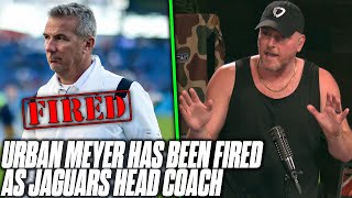 Urban Meyer Fired From Jacksonville After 13 Games  Pat McAfee Reacts [upl. by Anaek]