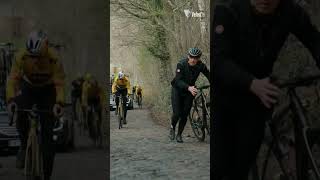 Cobbled climbs never looked so easy 😳 Shorts RVV23 [upl. by Gorden]