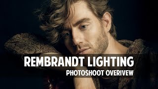 Photoshoot light setup for Rembrandt lighting with single light Photoshoot overview [upl. by Eirallam679]