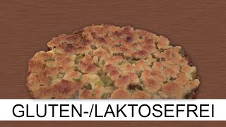 Gluten und Laktosefrei backen RhabarberStreuselkuchen  Backen mit Brini [upl. by Greiner618]