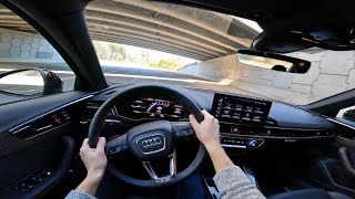 2024 Audi S4 Premium Plus POV Walkaround and Test Drive ASMR [upl. by Nnalyrehs]