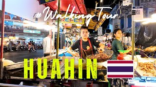 Huahin Night Market  WALKING TOUR  Hua Hin Thailand  AsaNiPOV [upl. by Ahcarb]